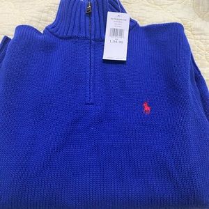 Boys Ralph Lauren blue sweater size L 14-16